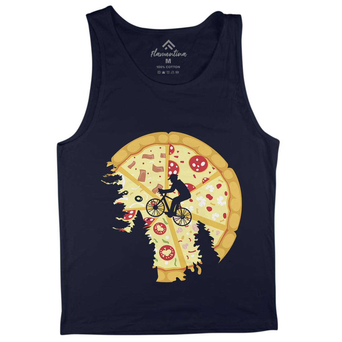 Pizza Moon Mens Tank Top Vest Food B066