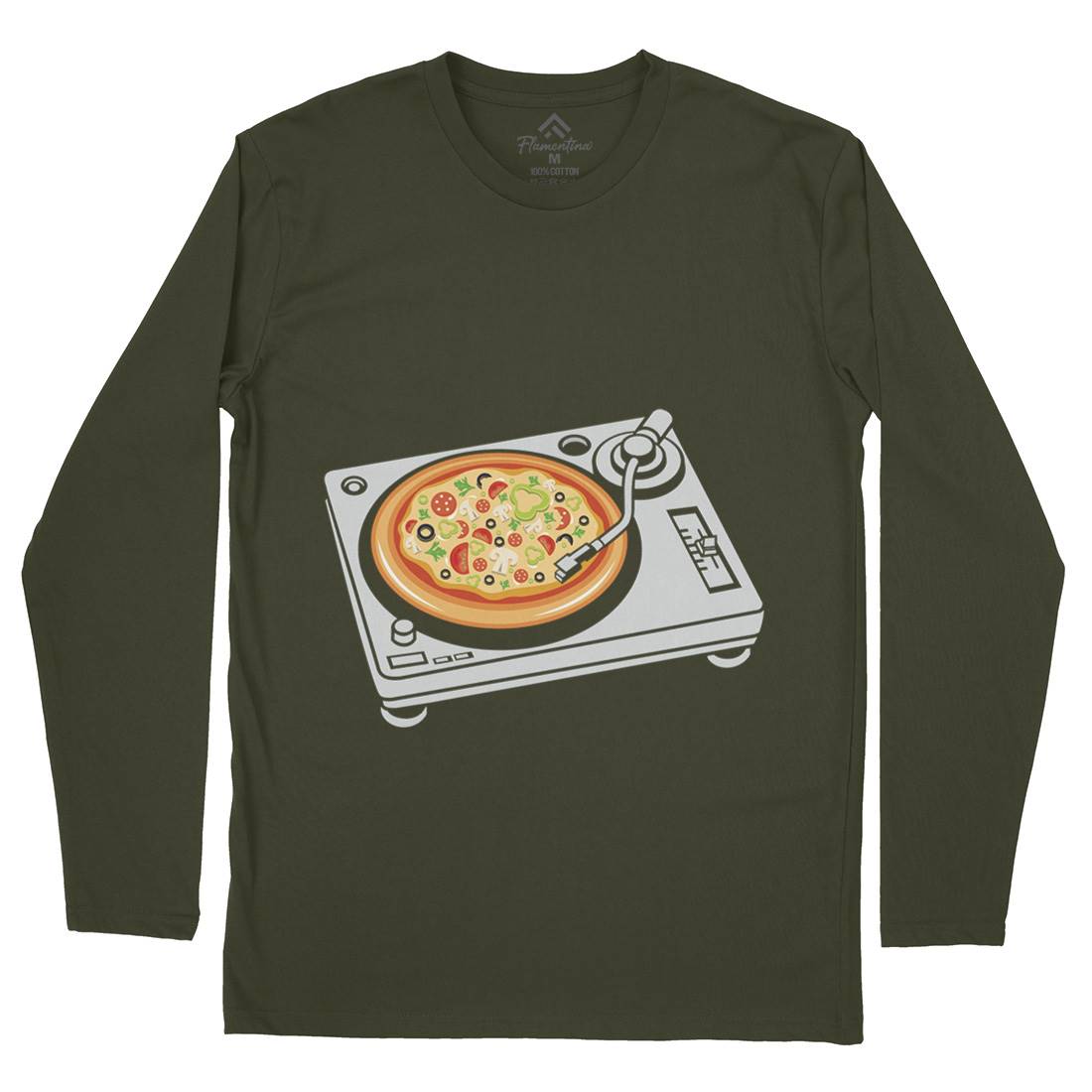 Pizza Scratch Mens Long Sleeve T-Shirt Food B067