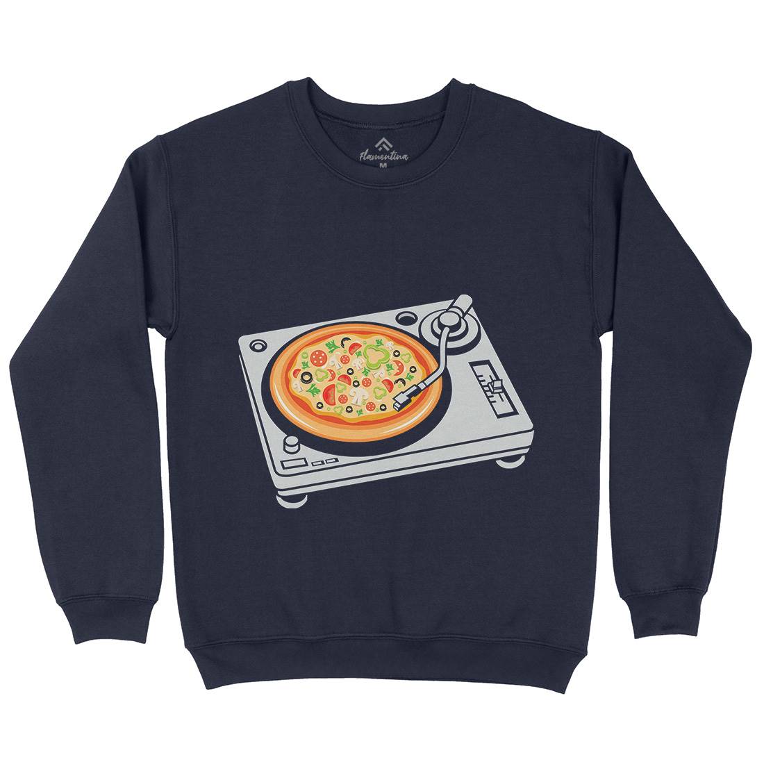 Pizza Scratch Mens Crew Neck Sweatshirt Food B067