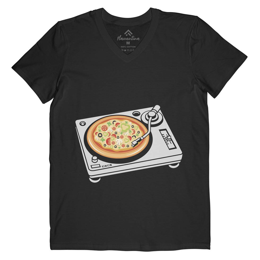 Pizza Scratch Mens V-Neck T-Shirt Food B067