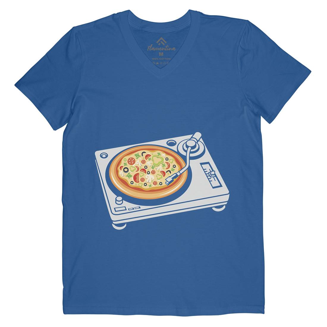 Pizza Scratch Mens V-Neck T-Shirt Food B067