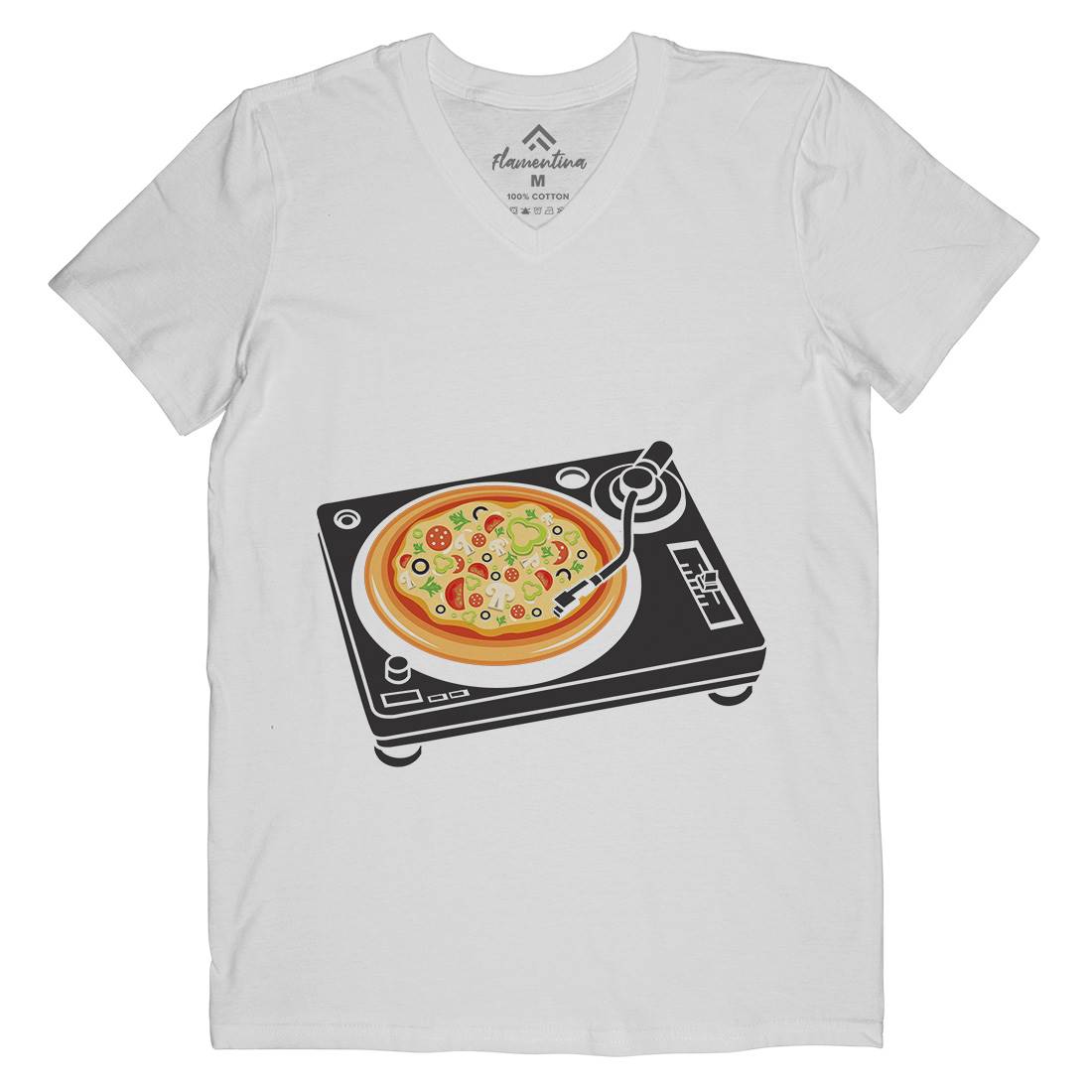 Pizza Scratch Mens V-Neck T-Shirt Food B067