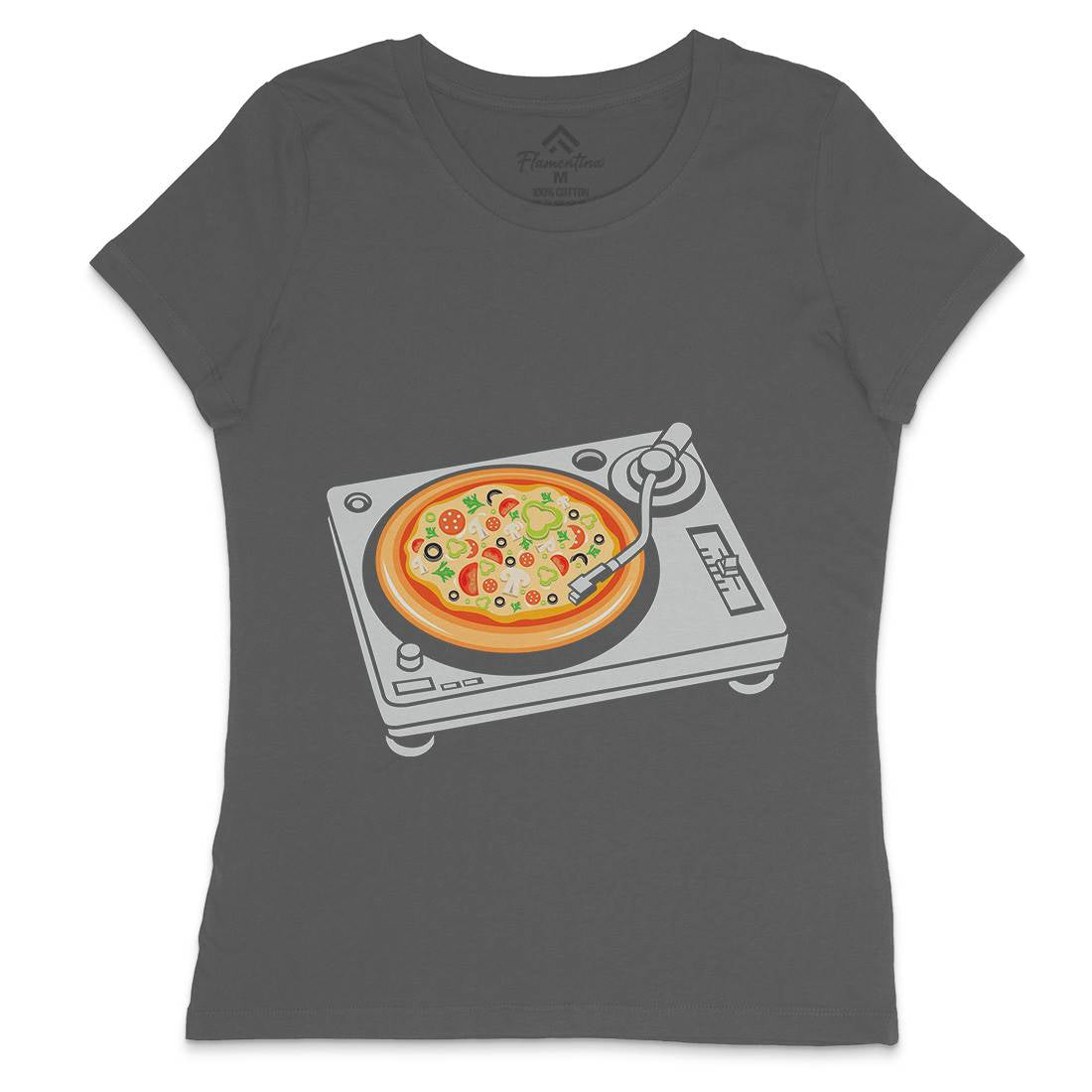 Pizza Scratch Womens Crew Neck T-Shirt Food B067