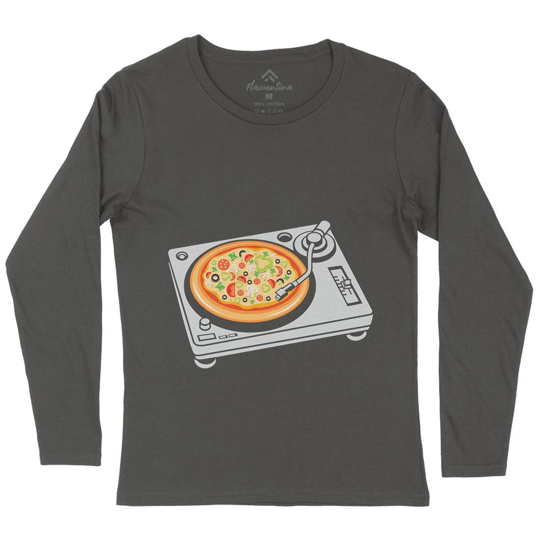 Pizza Scratch Womens Long Sleeve T-Shirt Food B067