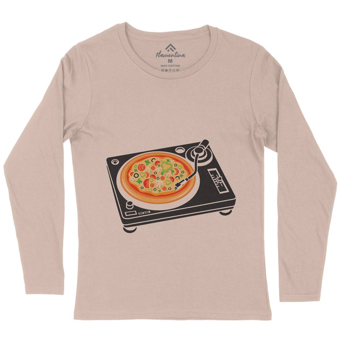Pizza Scratch Womens Long Sleeve T-Shirt Food B067