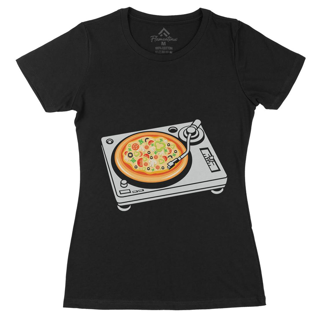 Pizza Scratch Womens Organic Crew Neck T-Shirt Food B067