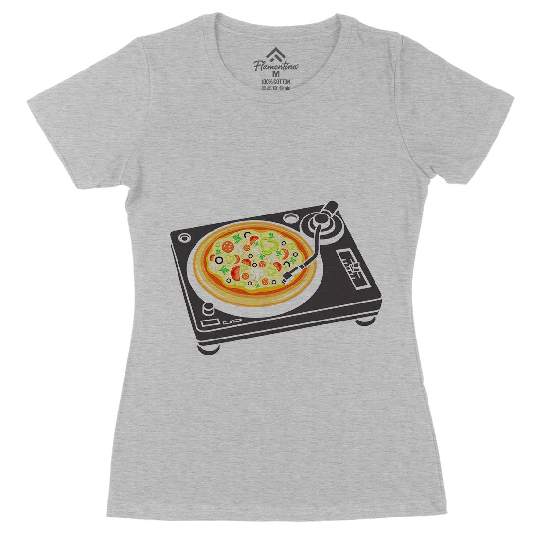 Pizza Scratch Womens Organic Crew Neck T-Shirt Food B067