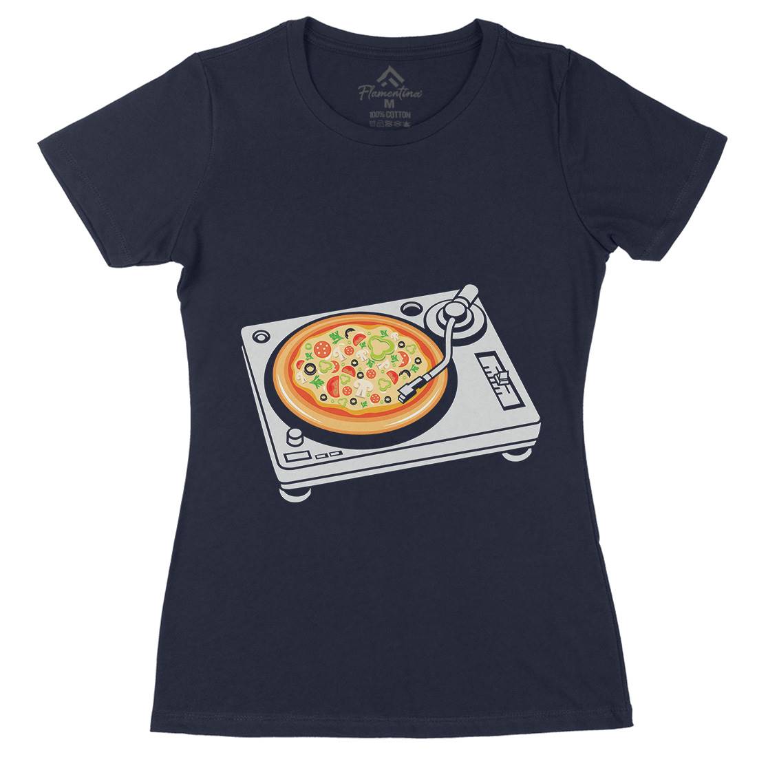 Pizza Scratch Womens Organic Crew Neck T-Shirt Food B067