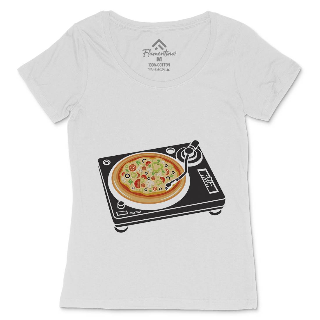 Pizza Scratch Womens Scoop Neck T-Shirt Food B067