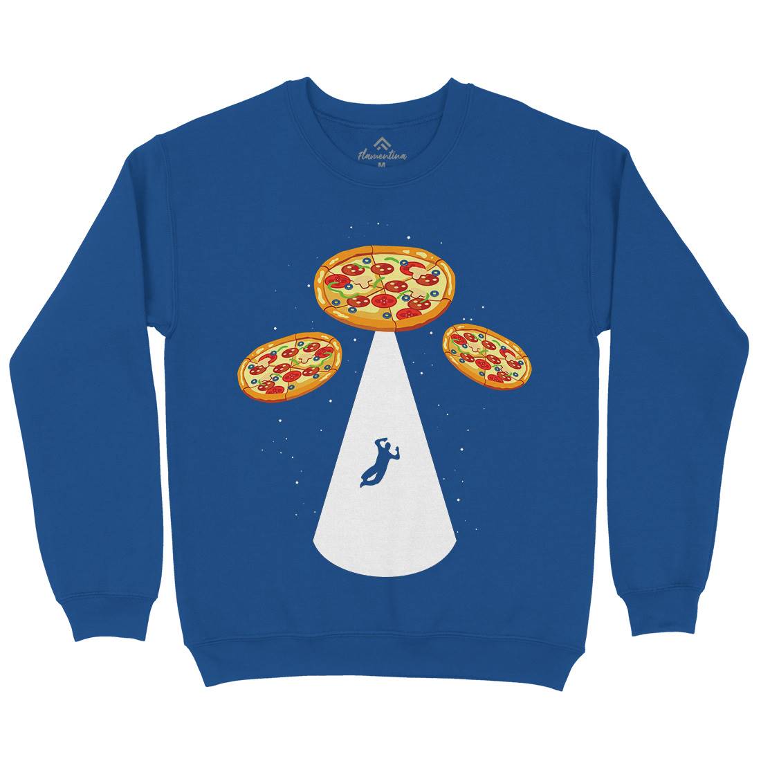 Pizza Ufo Kids Crew Neck Sweatshirt Food B068