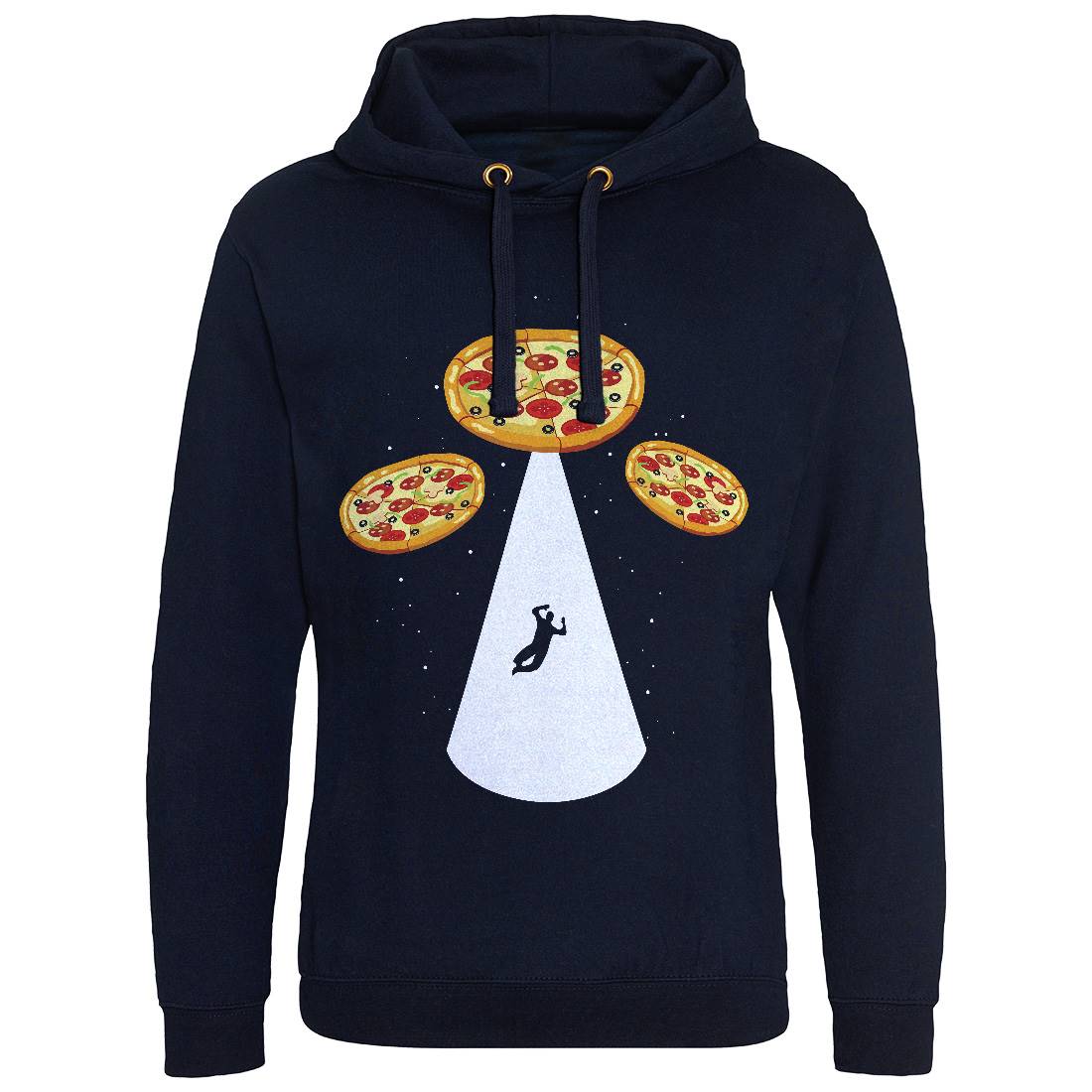 Pizza Ufo Mens Hoodie Without Pocket Food B068