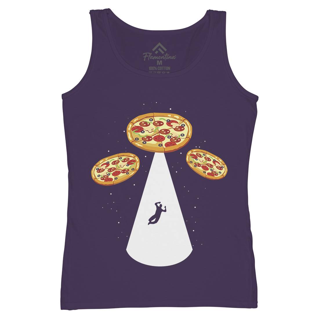 Pizza Ufo Womens Organic Tank Top Vest Food B068