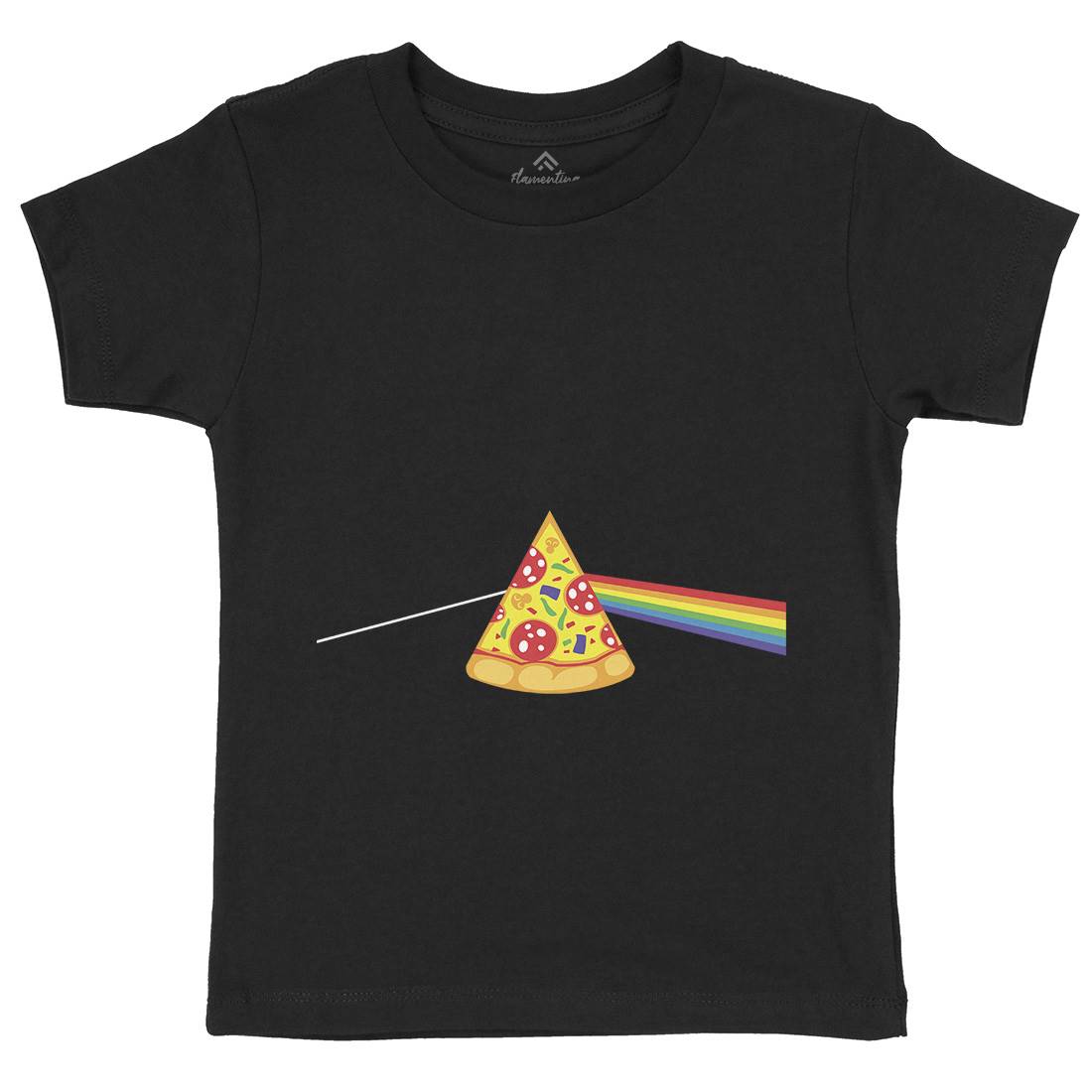 Pizza Prism Kids Organic Crew Neck T-Shirt Food B069