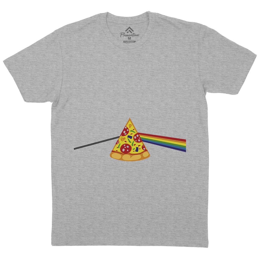 Pizza Prism Mens Crew Neck T-Shirt Food B069