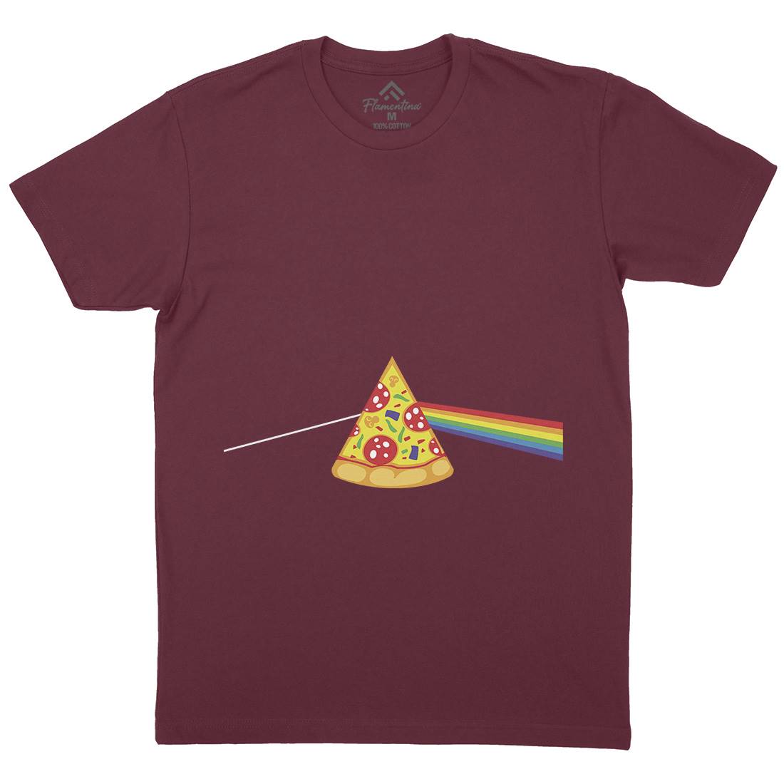 Pizza Prism Mens Crew Neck T-Shirt Food B069