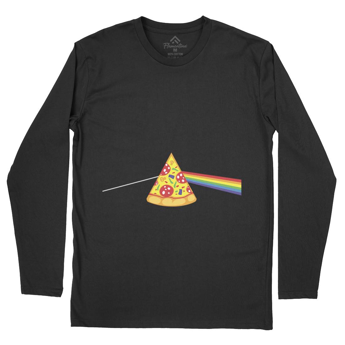 Pizza Prism Mens Long Sleeve T-Shirt Food B069