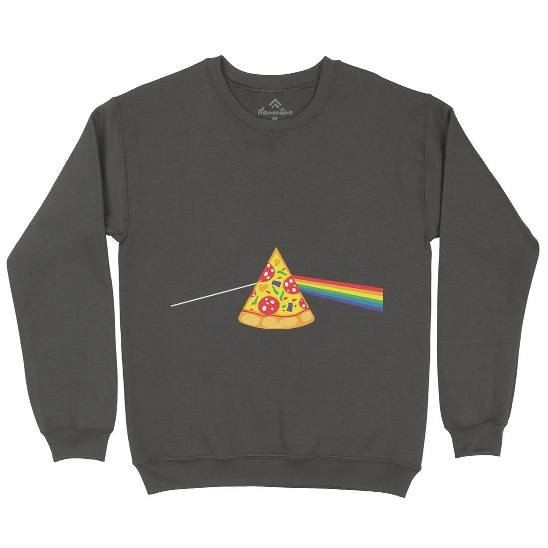 Pizza Prism Mens Crew Neck Sweatshirt Food B069