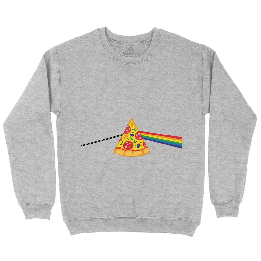 Pizza Prism Mens Crew Neck Sweatshirt Food B069