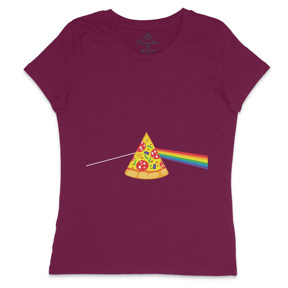 Pizza Prism Womens Crew Neck T-Shirt Food B069