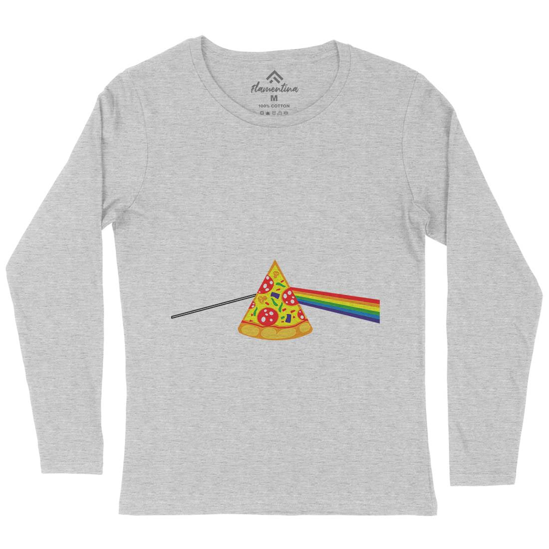 Pizza Prism Womens Long Sleeve T-Shirt Food B069