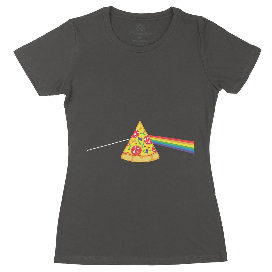 Pizza Prism Womens Organic Crew Neck T-Shirt Food B069