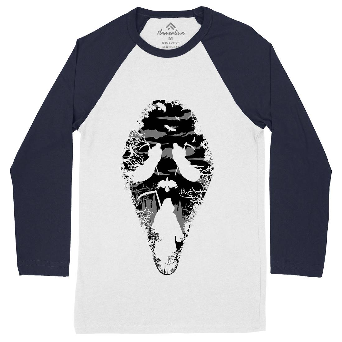 Reaper Mens Long Sleeve Baseball T-Shirt Horror B070