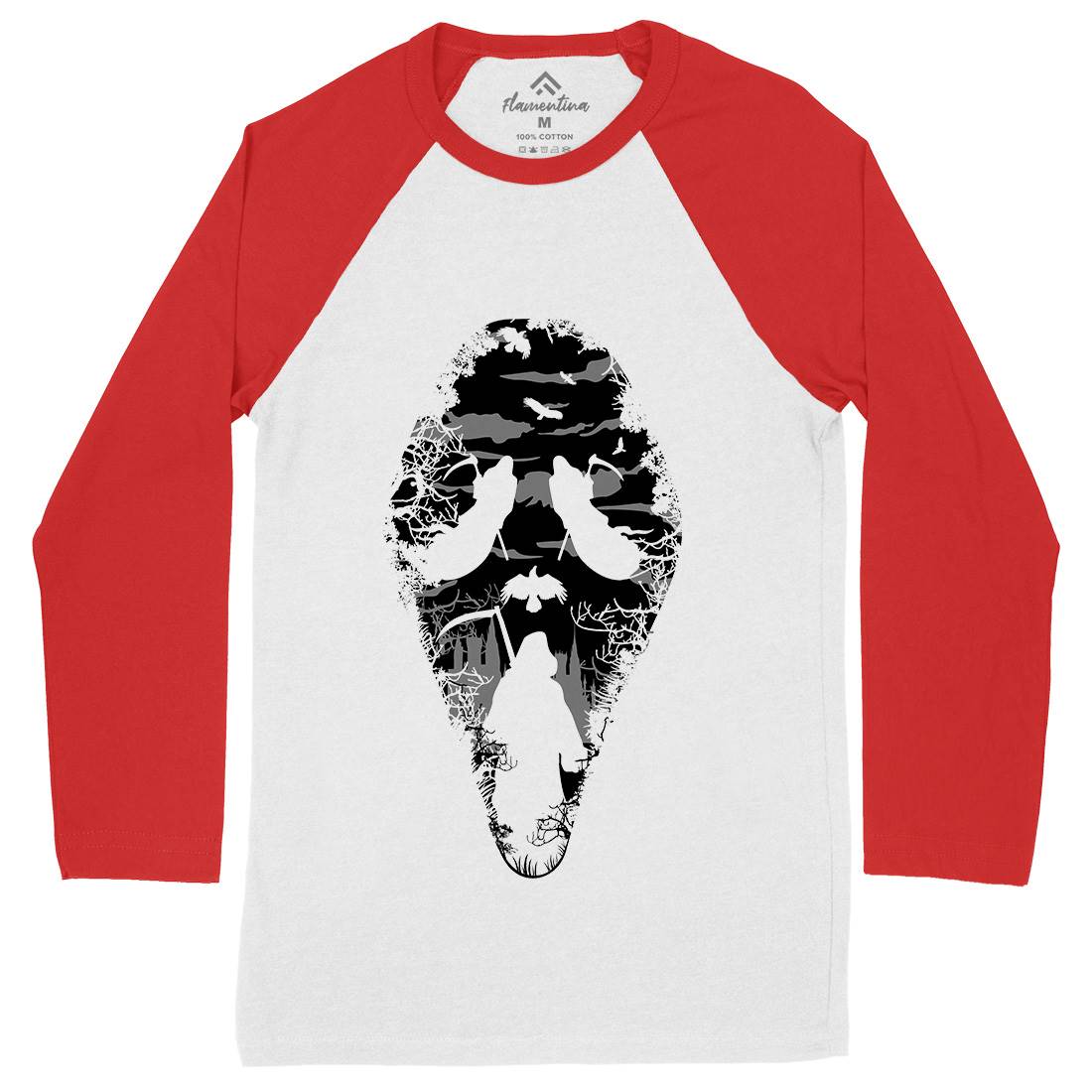 Reaper Mens Long Sleeve Baseball T-Shirt Horror B070
