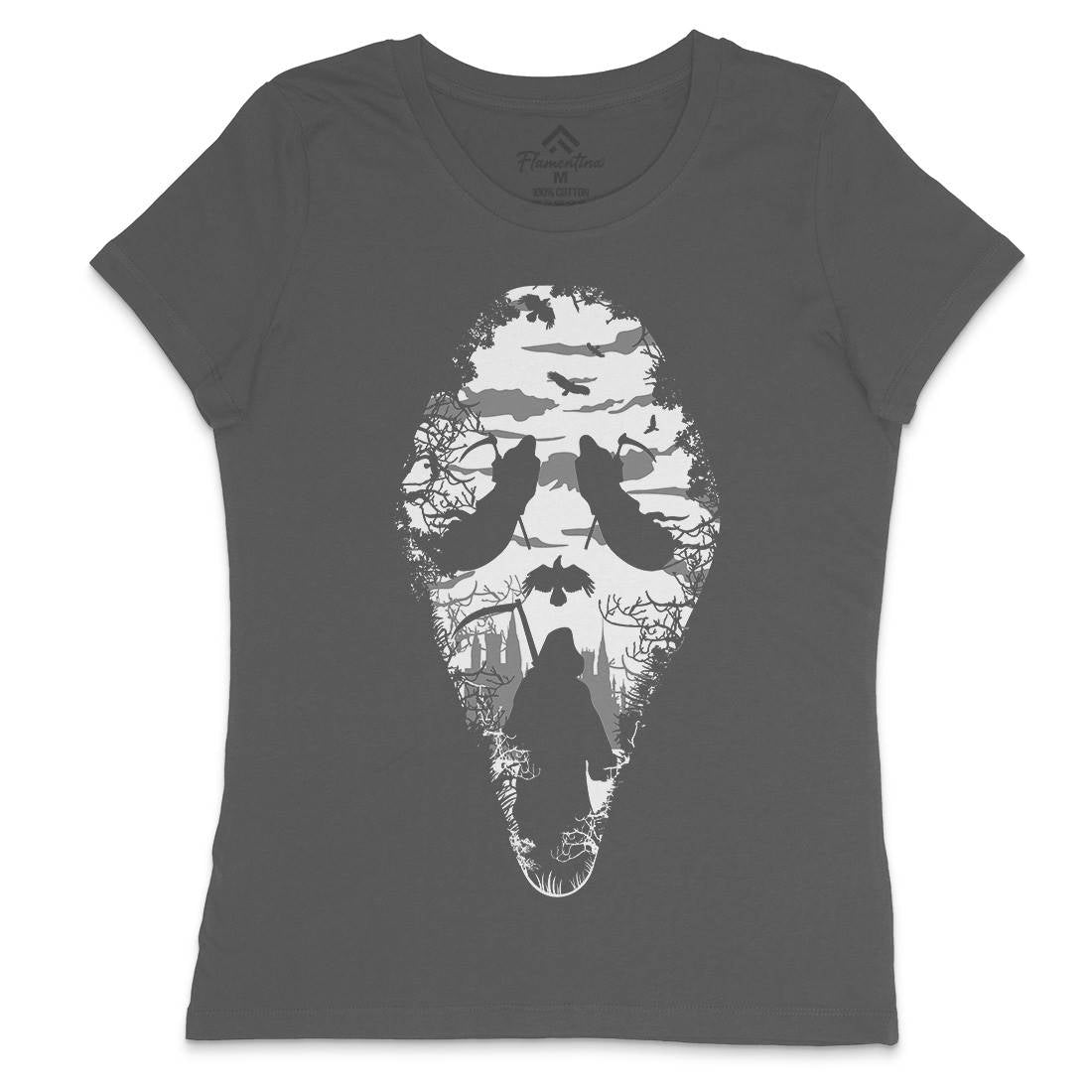 Reaper Womens Crew Neck T-Shirt Horror B070