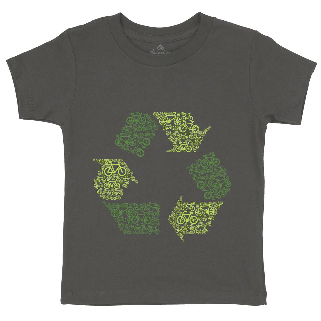 Recycling Kids Organic Crew Neck T-Shirt Retro B071