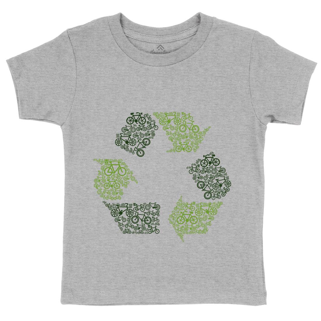 Recycling Kids Organic Crew Neck T-Shirt Retro B071