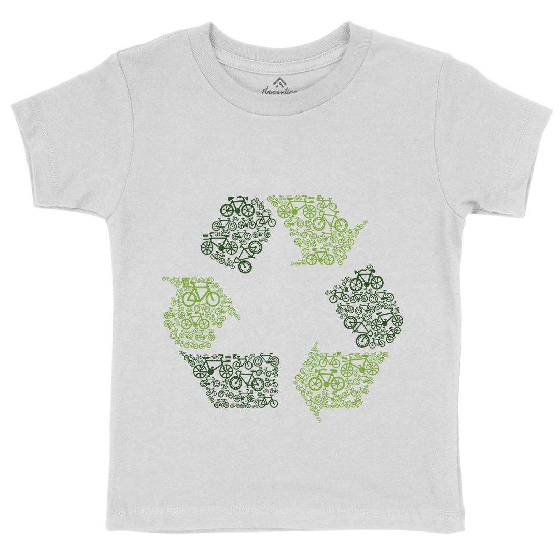 Recycling Kids Crew Neck T-Shirt Retro B071
