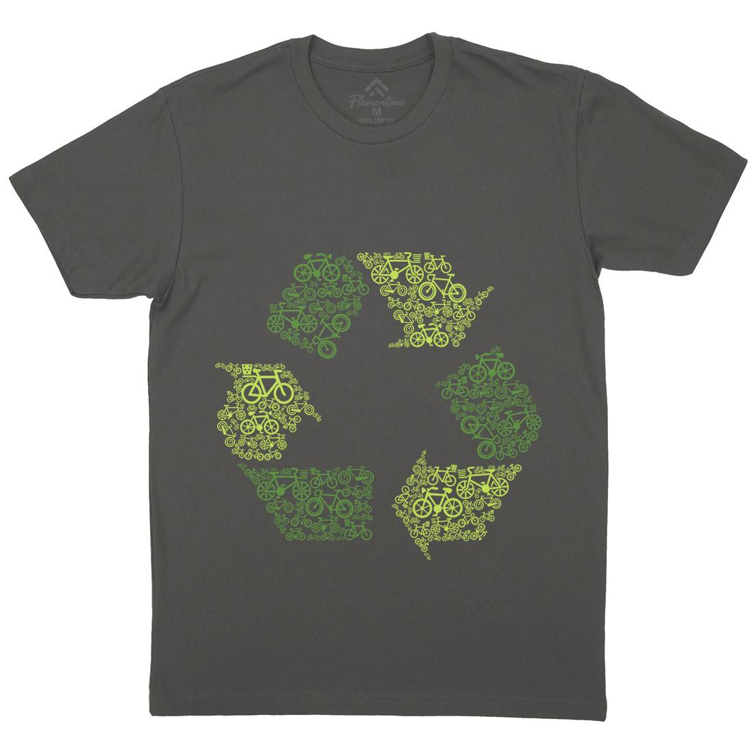 Recycling Mens Crew Neck T-Shirt Retro B071