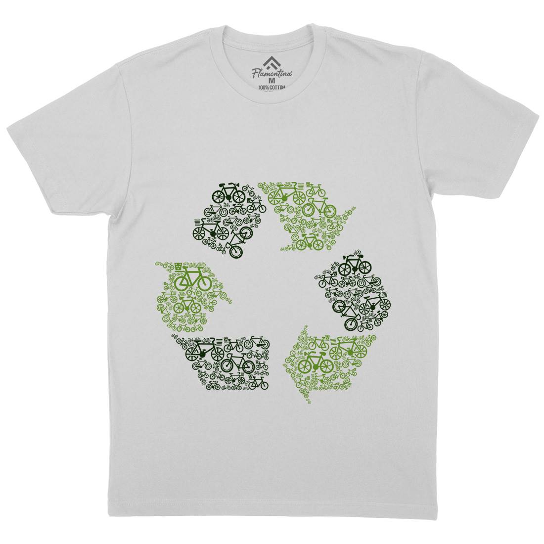 Recycling Mens Crew Neck T-Shirt Retro B071