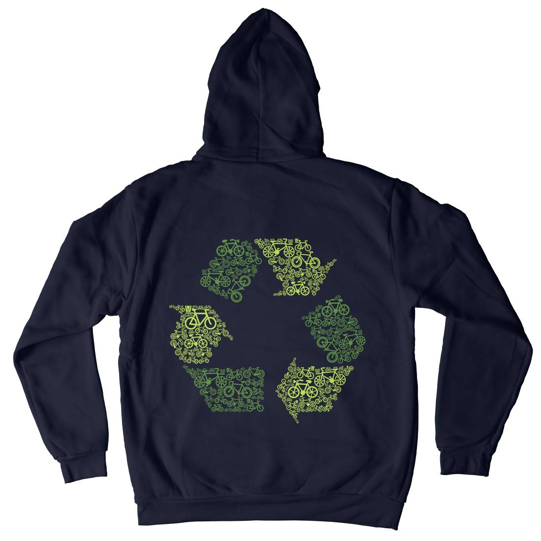 Recycling Mens Hoodie With Pocket Retro B071