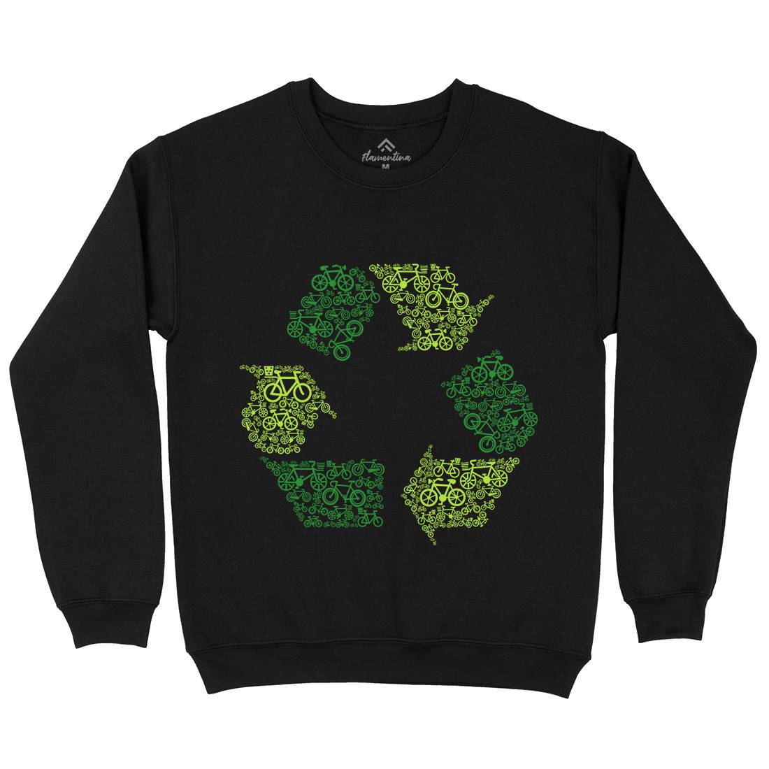 Recycling Mens Crew Neck Sweatshirt Retro B071