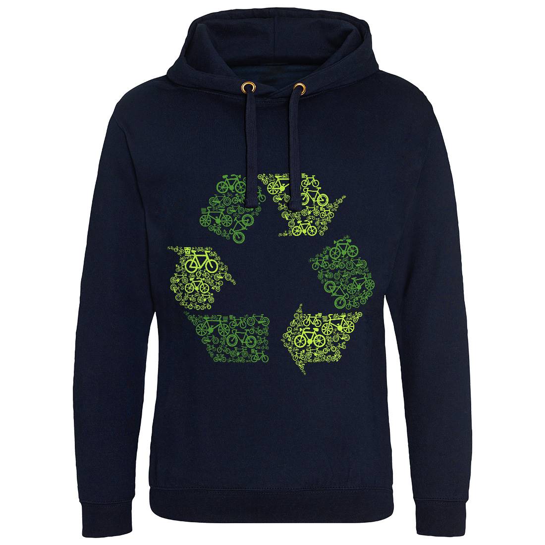 Recycling Mens Hoodie Without Pocket Retro B071