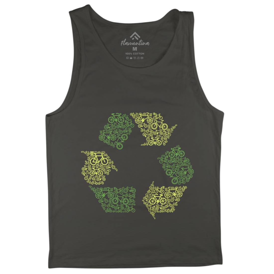 Recycling Mens Tank Top Vest Retro B071