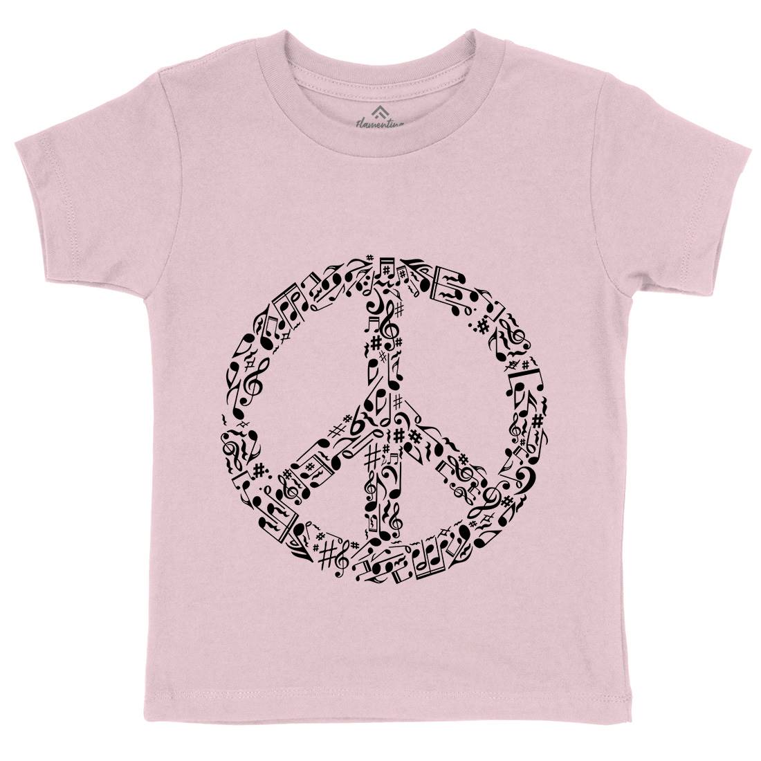 Rhyme In Kids Crew Neck T-Shirt Peace B072