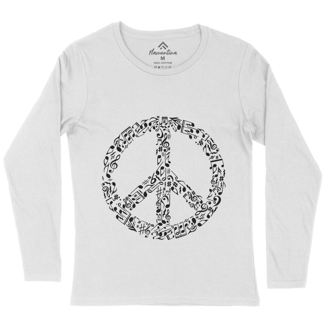 Rhyme In Womens Long Sleeve T-Shirt Peace B072