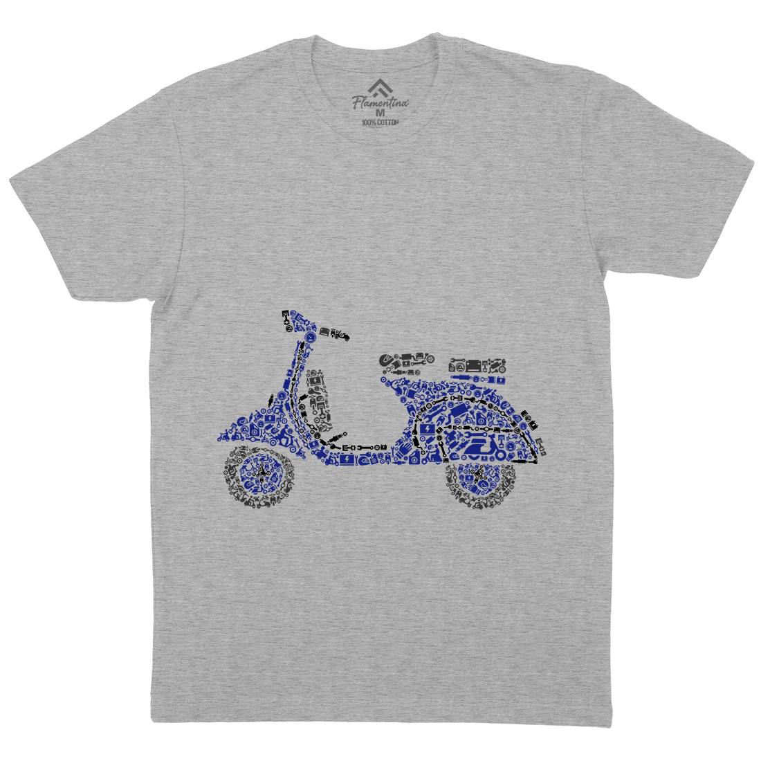 Scooter Mens Crew Neck T-Shirt Motorcycles B074
