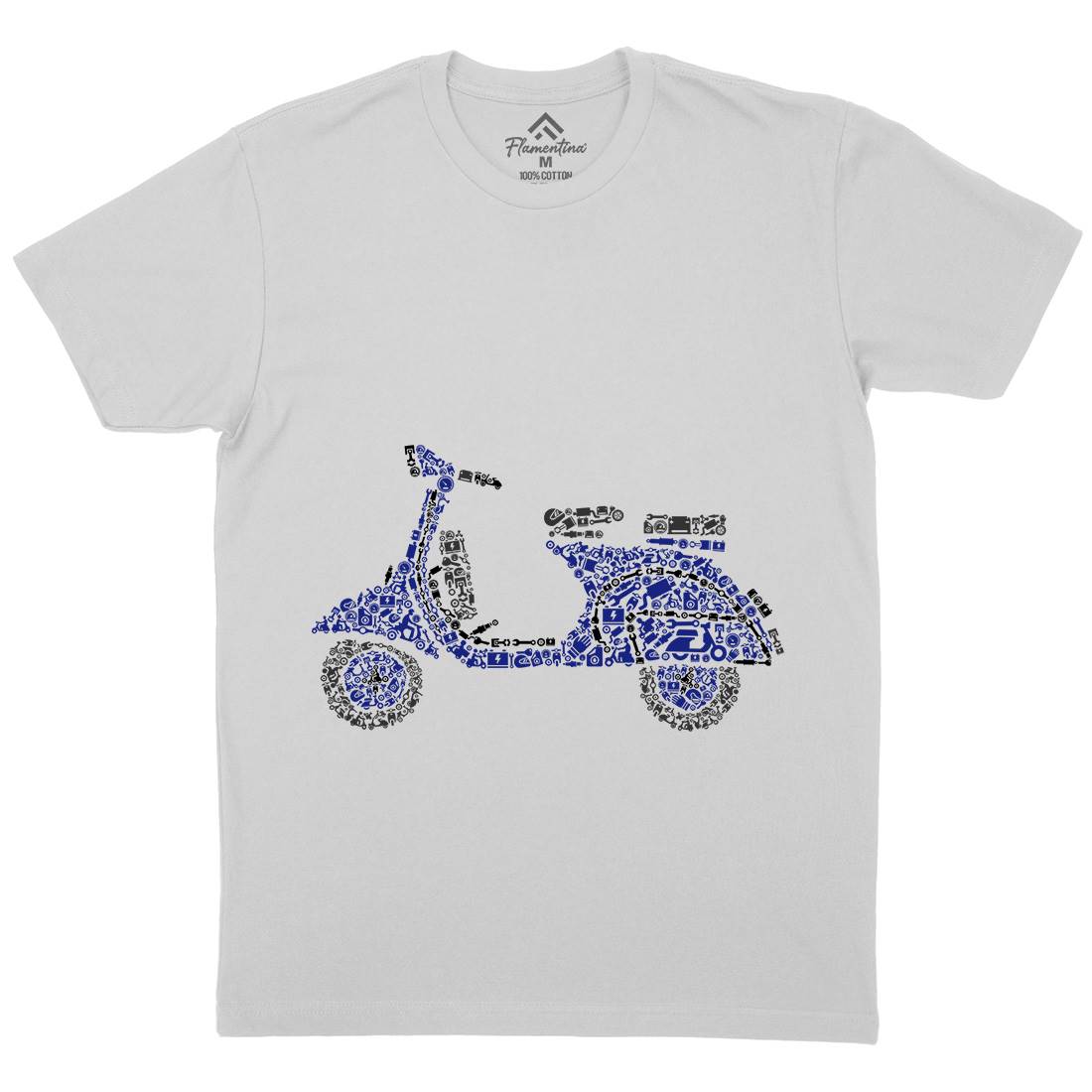 Scooter Mens Crew Neck T-Shirt Motorcycles B074