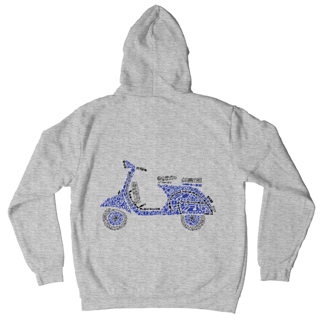 Scooter Mens Hoodie With Pocket Motorcycles B074