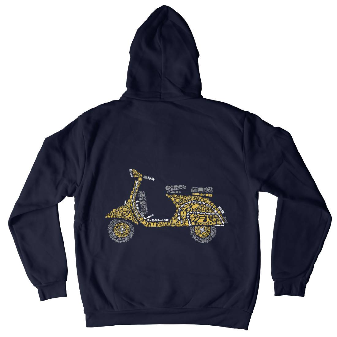 Scooter Mens Hoodie With Pocket Motorcycles B074