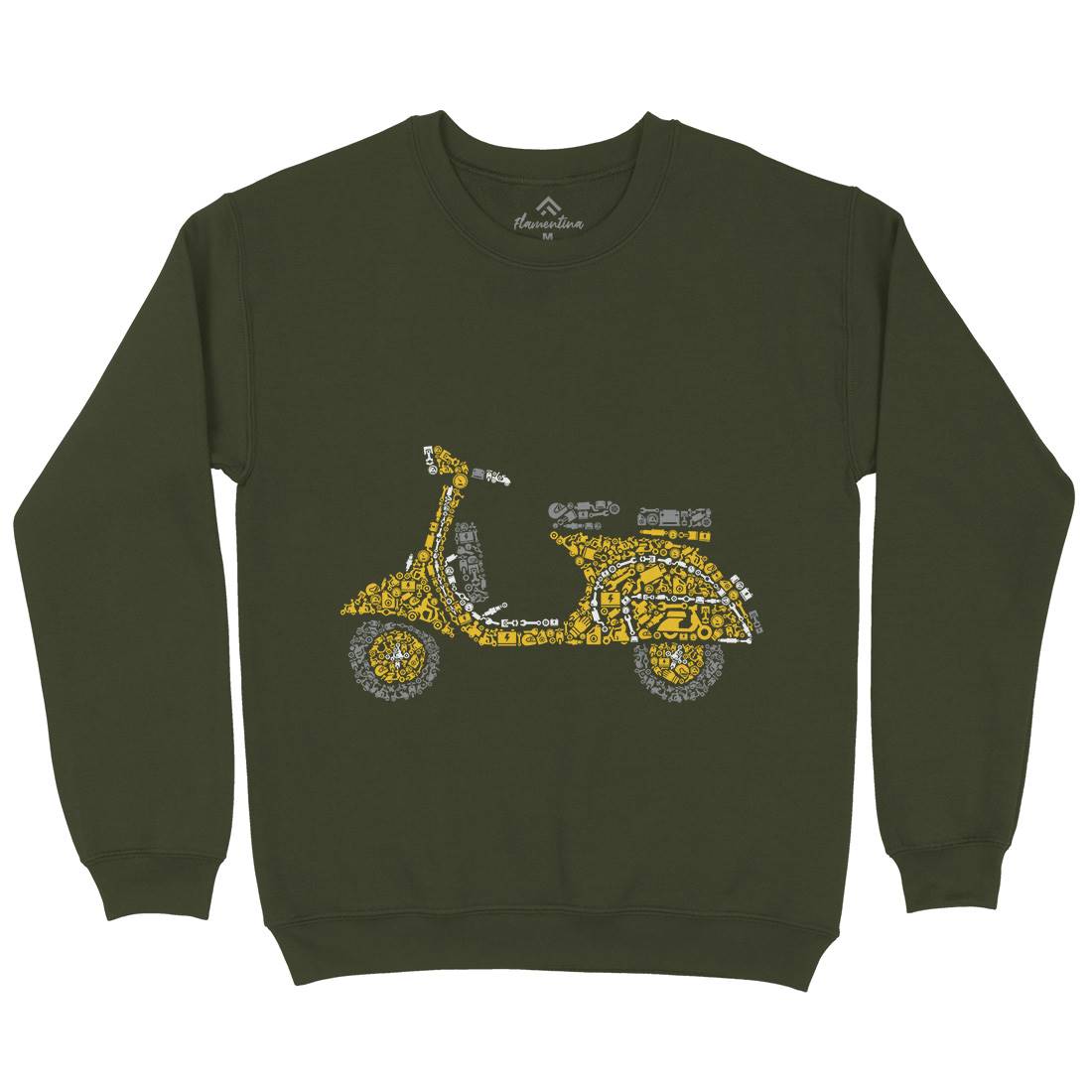 Scooter Mens Crew Neck Sweatshirt Motorcycles B074