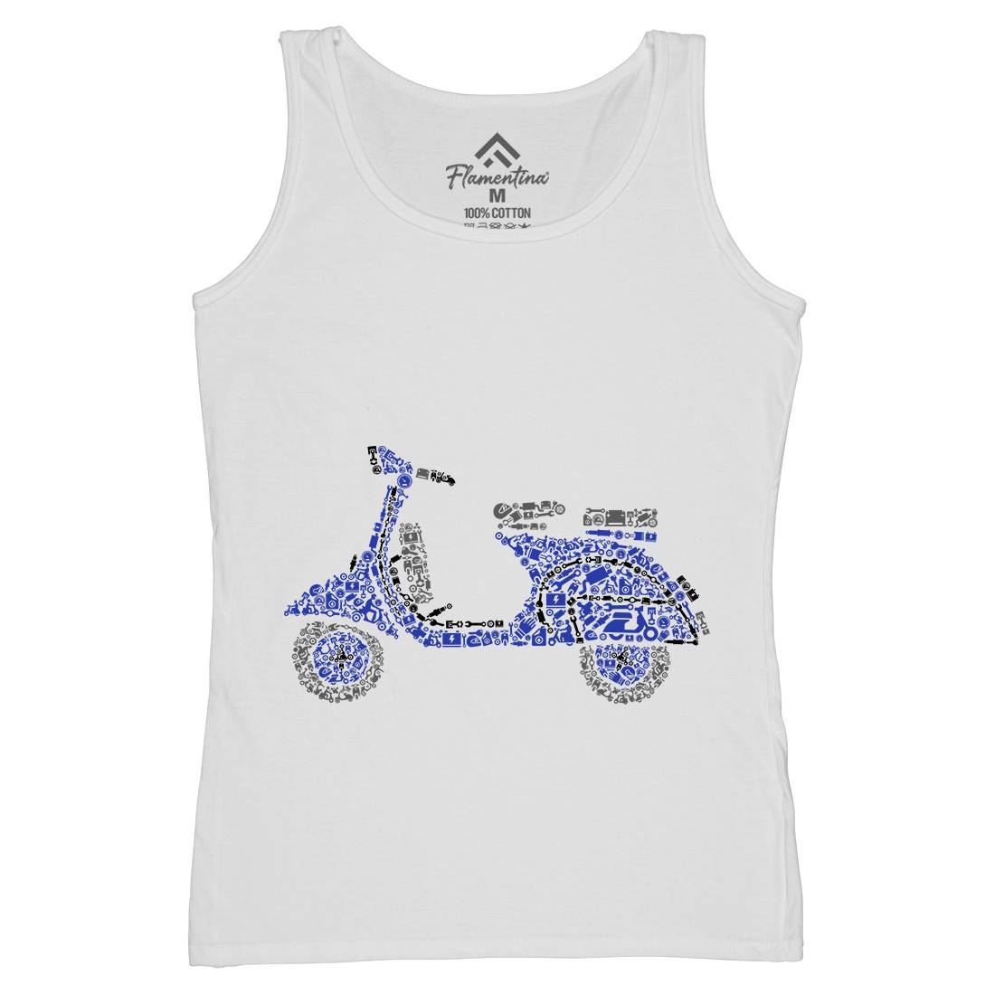Scooter Womens Organic Tank Top Vest Motorcycles B074