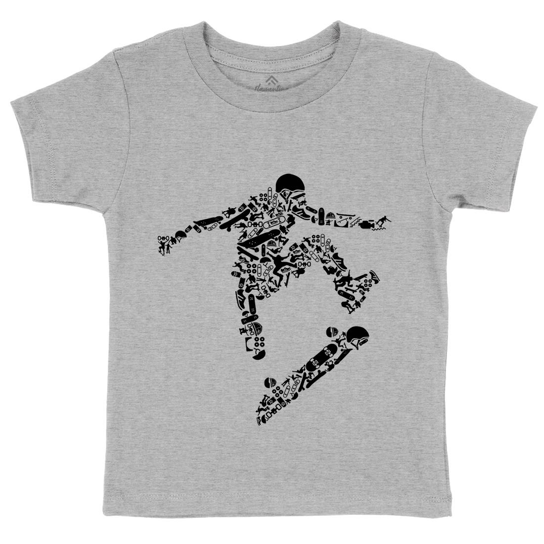 Skater Kids Crew Neck T-Shirt Skate B077