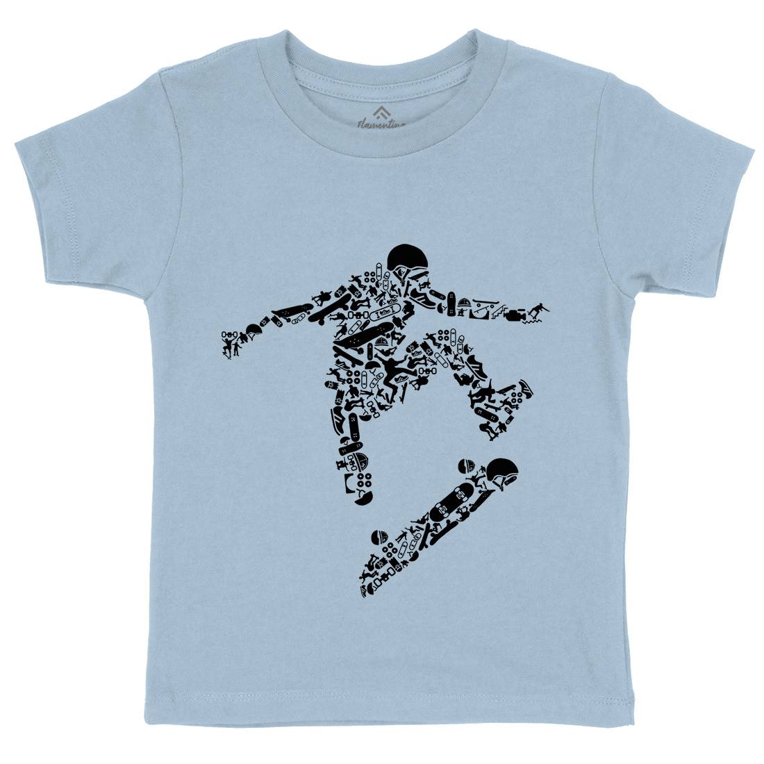 Skater Kids Crew Neck T-Shirt Skate B077