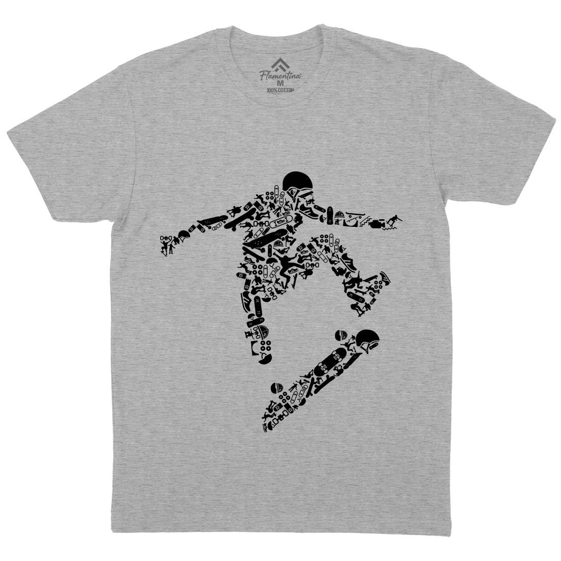 Skater Mens Crew Neck T-Shirt Skate B077
