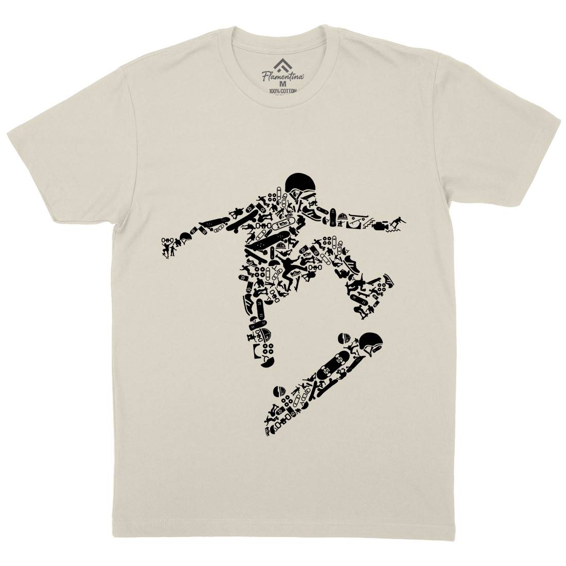 Skater Mens Organic Crew Neck T-Shirt Skate B077