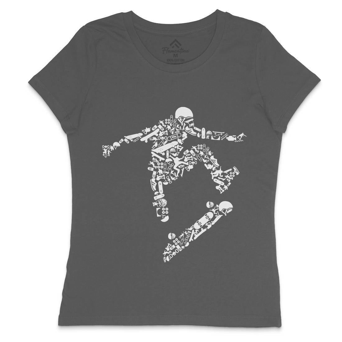 Skater Womens Crew Neck T-Shirt Skate B077